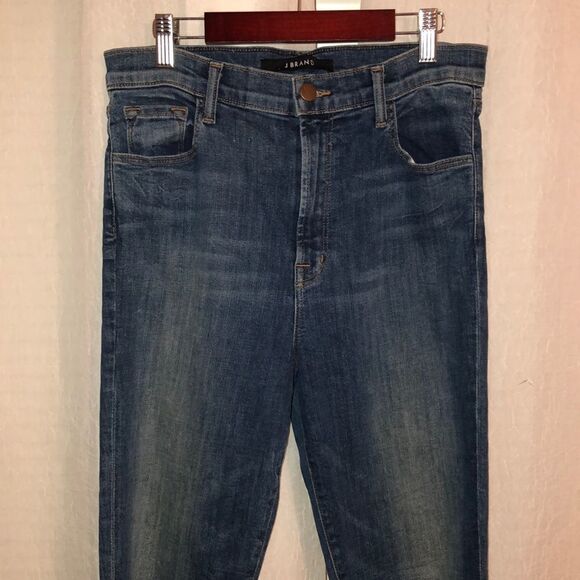 J Brand 30/30 Carolina Skinny Stretch Designer Blue Jeans - Picture 3 of 16